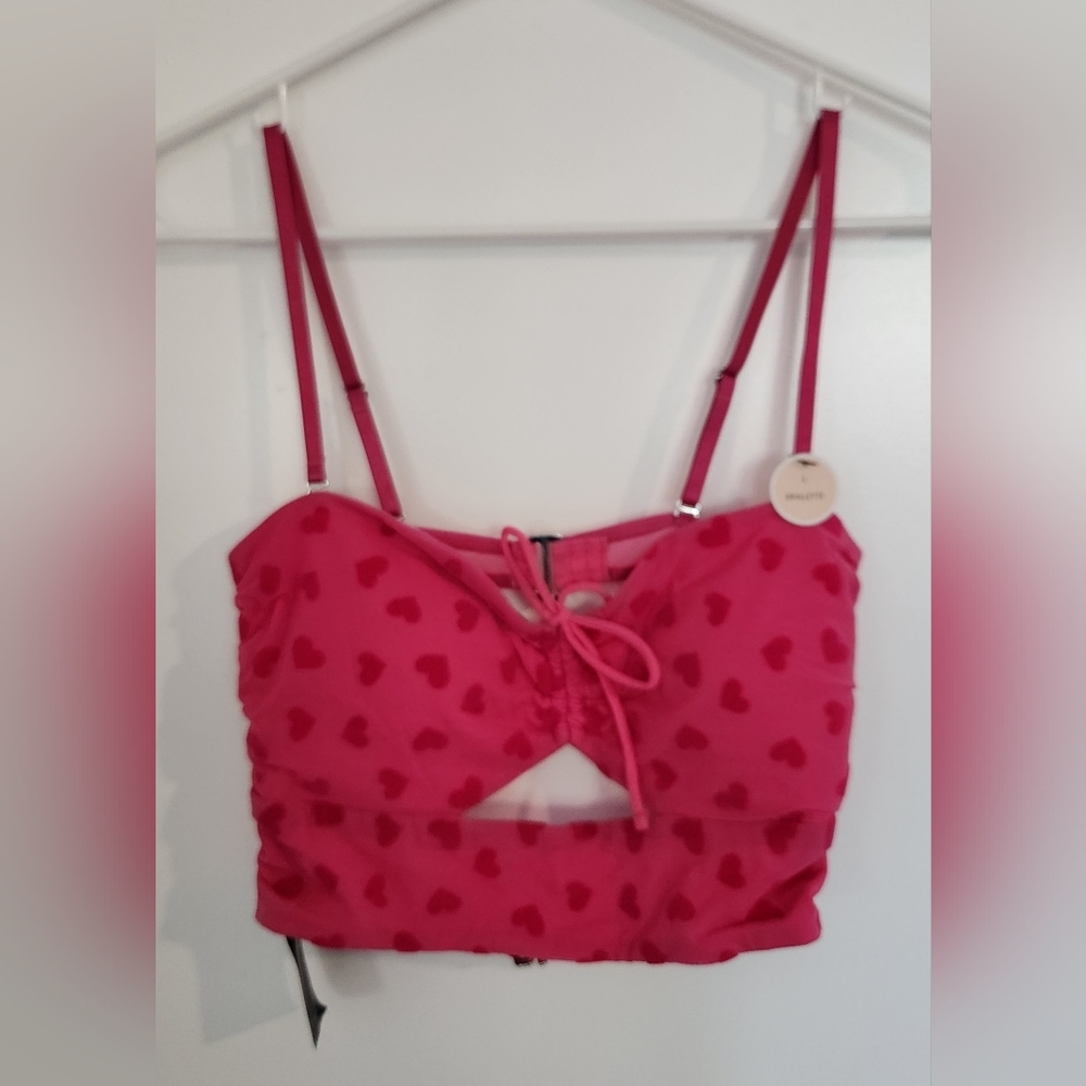 Forever 21, pink, bralette, lingerie, large, NWT